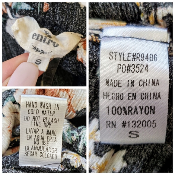 Entro | Black Floral Romper Maxi Skirt - Picture 8 of 8